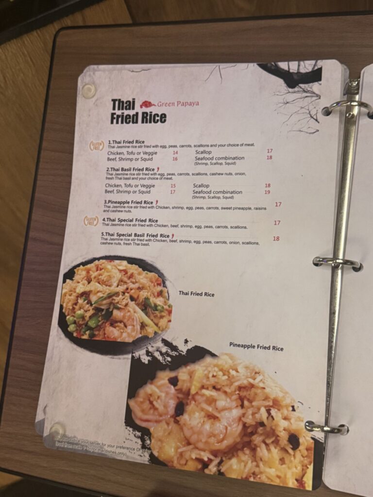 (St Aug) Green Papaya Thai-Sushi-Bar Menu 6